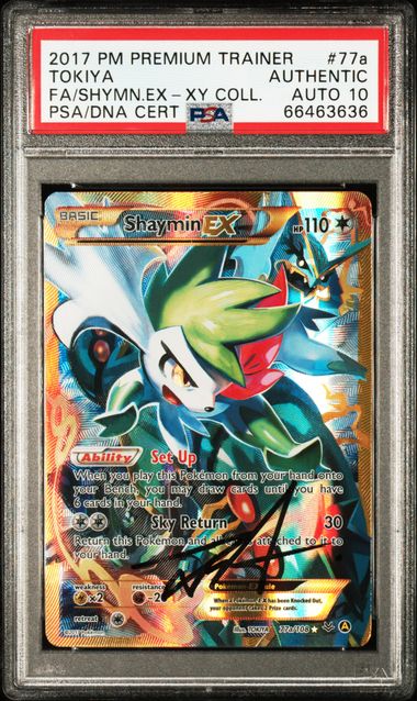 Pokémon - Shaymin EX #77a PSA AUTO 10 Signed